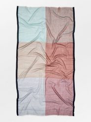 Becksöndergaard Wełniany szal ze wzorem - 200 x 100 cm rozmiar: onesize. Szaliki i kominy damskie Becksöndergaard, bez wzorów, z materiału. Za 217.99 zł.