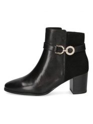 Caprice Skórzane botki w kolorze czarnym rozmiar: 38,5. Czarne botki damskie Caprice, bez obcasa, bez zapięcia. Za 308.91 zł.