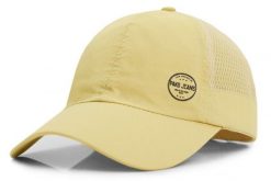 Lekka i Przewiewna Czapka z Daszkiem, Szybkoschnąca - Pako Jeans - Słomkowa. Żółte czapki męskie Pako Jeans, bez wzorów, z jeansu, sportowe. Za 49.99 zł.