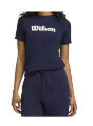 Damska koszulka z grafiką Wilson. Białe bluzki sportowe damskie Wilson, l, z bawełny, bez kołnierzyka, bez ramiączek. Za 161.50 zł.