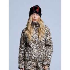 Kurtka narciarska damska - Arty - Ocieplana 2L - Panterkę. Brązowe kurtki damskie POEDERBAAS, na zimę, l, bez wzorów, z materiału, bez kaptura. Za 1,002.32 zł.