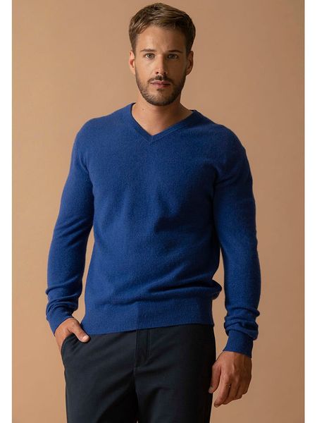 Perfect Cashmere Kaszmirowy sweter "Alexander" w kolorze niebieskim rozmiar: S. Niebieskie swetry męskie Perfect Cashmere, s, bez wzorów, z kaszmiru, bez kołnierzyka. Za 413.99 zł.
