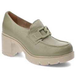 Zielone Półbuty Lemar Damskie Eleganckie Buty. Zielone półbuty damskie Lemar, bez wzorów, ze skóry, eleganckie, bez obcasa. Za 299.00 zł.