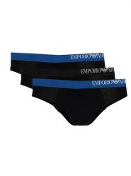 Emporio Armani Slipy "3 Pack" | 111734 2F728 | Mężczyzna | Czarny. Czarne slipki męskie Emporio Armani, bez wzorów, z bawełny. W wyprzedaży za 149.00 zł.