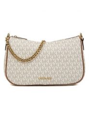 Michael Kors Skórzana torebka w kolorze kremowym - 26 x 16 x 8 cm rozmiar: onesize. Brązowe torebki klasyczne damskie Michael Kors, bez wzorów, z materiału, bez dodatków. Za 828.71 zł.