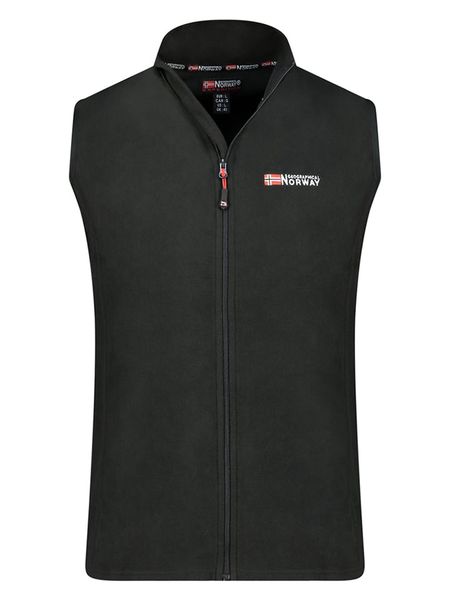 Geographical Norway Kamizelka polarowa "Vug" w kolorze czarnym rozmiar: XXL. Czarne kamizelki męskie Geographical Norway, xxl, z polaru. Za 60.73 zł.