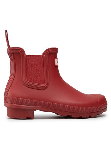 Hunter Kalosze Original Chelsea WFS2078RMA Czerwony. Czerwone kalosze damskie Hunter, bez wzorów, z kauczuku. Za 229.99 zł.