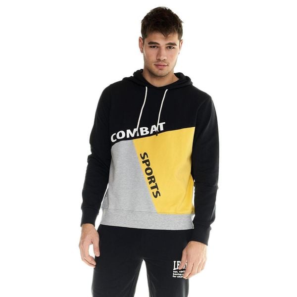 Męska bluza z blokami kolorów Leone Active. Czarne bluzy bez kaptura męskie LEONE 1947 APPAREL, bez wzorów, z tkaniny, sportowe, bez kołnierzyka, bez ramiączek. W wyprzedaży za 163.40 zł.