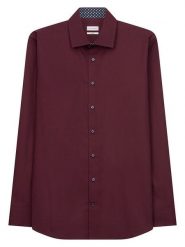 Seidensticker Koszula - Slim fit - w kolorze bordowym rozmiar: 38. Czerwone koszule męskie Seidensticker, bez wzorów, z bawełny, bez kołnierzyka, bez ramiączek. Za 110.29 zł.