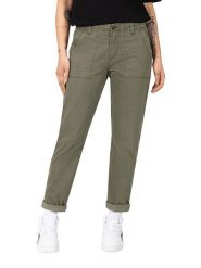 Timezone Spodnie w kolorze khaki rozmiar: S. Brązowe spodnie materiałowe damskie Timezone, z aplikacjami, z materiału. Za 152.99 zł.