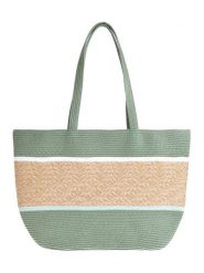 BLE Shopper bag w kolorze zielono-beżowym - 48 x 30 x 16 cm rozmiar: onesize. Brązowe shopper bag damskie BLE, bez wzorów, z materiału, na ramię, bez dodatków. Za 94.16 zł.