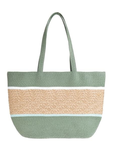 BLE Shopper bag w kolorze zielono-beżowym - 48 x 30 x 16 cm rozmiar: onesize. Brązowe shopper bag damskie BLE, bez wzorów, z materiału, na ramię, bez dodatków. Za 85.38 zł.