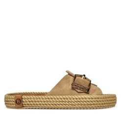 Klapki Bohonomad. Brązowe klapki damskie Bohonomad, bez wzorów, bez obcasa. Za 349.99 zł.