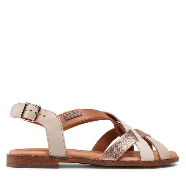 Sandały Pikolinos. Brązowe sandały damskie Pikolinos, bez wzorów, bez obcasa, na płaskiej podeszwie. Za 429.99 zł.