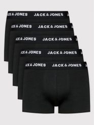 Jack & Jones Komplet 5 par bokserek Chuey 12142342 Czarny. Czarne bokserki męskie Jack & Jones, bez wzorów, z bawełny. Za 169.99 zł.