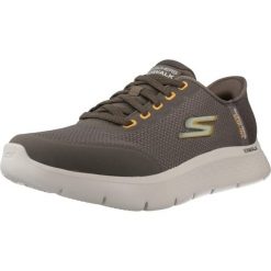 Buty SKECHERS SLIP-INS GO WALK FLEX NETRO Brązowy. Brązowe buty trekkingowe męskie Skechers, z tkaniny, bez zapięcia, trekkingowe, Skechers Sport. Za 385.99 zł.
