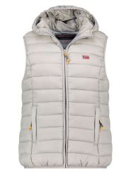Geographical Norway Kamizelka pikowana "Vatikolor" w kolorze jasnoszarym rozmiar: XL. Szare kamizelki damskie Geographical Norway, xl. Za 152.62 zł.