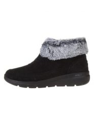 Skechers Skórzane botki "Glacial Ultra" w kolorze czarnym rozmiar: 40. Czarne botki damskie Skechers, z materiału, bez obcasa, bez zapięcia. Za 259.13 zł.