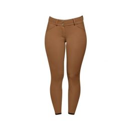 Damskie spodnie do jazdy konnej GEM John Full-grip. Brązowe spodnie materiałowe damskie GEM EQUITATION, bez wzorów, z materiału, z podwyższonym stanem. Za 588.00 zł.
