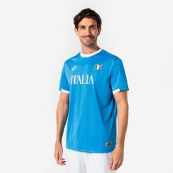 Koszulka piłkarska Włochy dla kibiców. Białe bluzki damskie KIPSTA, m, z materiału, bez ramiączek, do piłki nożnej. Za 44.99 zł.