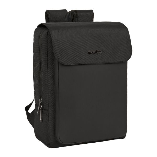 Plecak na Laptopa Safta Black Czarny. Czarne plecaki męskie MBRANDS, bez wzorów. Za 182.65 zł.