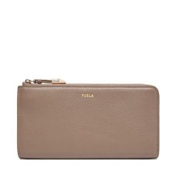 Portfel Furla. Brązowe portfele damskie Furla, bez wzorów. Za 609.99 zł.