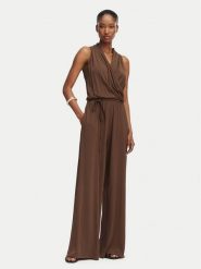 Weekend Max Mara Kombinezon Tropico 2615641012 Brązowy ciemny Regular Fit. Brązowe kombinezony damskie Weekend Max Mara, s, bez wzorów, z wiskozy, bez kołnierzyka, bez ramiączek. Za 1,419.00 zł.