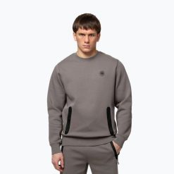 Bluza męska Pitbull Dogwood Crewneck Sweatshirt. Szare bluzy bez kaptura męskie PITBULL, bez wzorów, z bawełny, klasyczne, bez kołnierzyka, bez ramiączek. Za 229.99 zł.