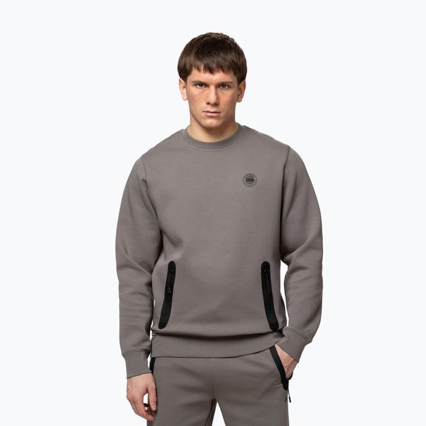 Bluza męska Pitbull Dogwood Crewneck Sweatshirt. Szare bluzy bez kaptura męskie PITBULL, bez wzorów, z bawełny, klasyczne, bez kołnierzyka, bez ramiączek. Za 229.99 zł.