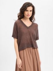 American vintage sweter z dzianiny z zawartością kaszmiru Kobiety Lyocell brązowy, XS/S. Brązowe swetry klasyczne damskie American vintage, s, z dzianiny, bez kołnierzyka. Za 279.95 zł.