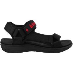 Sandały Lee Cooper LCW-24-34-2615LA czarne. Czarne sandały damskie bez wzorów, bez obcasa. W wyprzedaży za 210.26 zł.