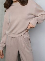 Bluza crewneck basic - beżowy. Brązowe bluzy bez kaptura damskie Sinsay, l. Za 45.99 zł.