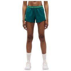 Spodenki krótkie damskie Under Armour Tech Play Up Shorts. Zielone spodenki sportowe damskie Under Armour, na fitness i siłownię. Za 89.99 zł.
