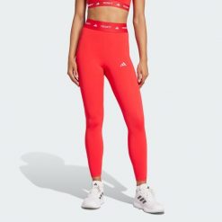 Legginsy TECHFIT 7/8. Czerwone legginsy damskie Adidas, xl, bez wzorów, z materiału. Za 199.00 zł.