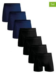 Muchachomalo Bokserki (7 par) w kolorze czarno-granatowym rozmiar: M. Czarne bokserki męskie Muchachomalo, bez wzorów. Za 187.96 zł.