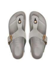 Birkenstock Japonki Gizeh Big Buckle Hex 1029507 Szary. Szare klapki damskie Birkenstock, bez wzorów, ze skóry, bez obcasa. Za 579.99 zł.
