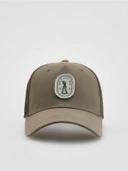 Czapka trucker z haftem - jasny zielony. Zielone czapki męskie Reserved, bez wzorów. Za 65.99 zł.
