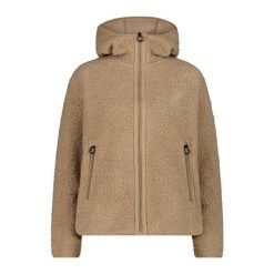 Bluza damska CMP 35P3856 Long Teddy Highloft. Brązowe bluzy bez kaptura damskie CMP. Za 329.99 zł.