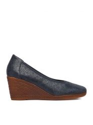 Lasocki Półbuty CEO-WI23-2188-10 Granatowy. Niebieskie półbuty damskie Lasocki, bez wzorów, ze skóry, bez obcasa, na koturnie. Za 199.99 zł.