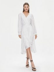 DKNY Sukienka letnia DD3JA479 Biały Regular Fit. Białe sukienki damskie DKNY, na lato, bez wzorów, z syntetyku, bez kołnierzyka, bez ramiączek. Za 419.99 zł.