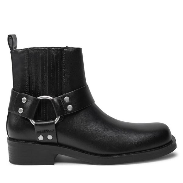 Botki ONLY Shoes. Czarne botki damskie ONLY Shoes, bez obcasa, na płaskiej podeszwie, bez zapięcia. Za 349.99 zł.