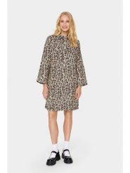 SAINT TROPEZ Sukienka "Zeeka" w kolorze jasnobrązowo-czarno-beżowym rozmiar: XL. Brązowe sukienki damskie Saint Tropez, xl, bez wzorów, bez kołnierzyka, bez ramiączek, mini. Za 152.99 zł.
