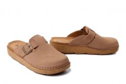 INBLU ED-24 P30 coral, klapki damskie. Brązowe klapki damskie Inblu, bez wzorów, ze skóry, bez obcasa. Za 95.99 zł.