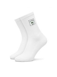 Lacoste Skarpety długie RA0349 Biały. Białe skarpetki damskie Lacoste, bez wzorów, z bawełny. Za 99.99 zł.