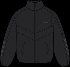 Hummel hmlARCHIVE Kurtka na zamek z 100% poliestru z recyklingu CZARNA. Czarne kurtki męskie HUMMEL, l, bez wzorów, z materiału, sportowe, bez kaptura. Za 282.50 zł.