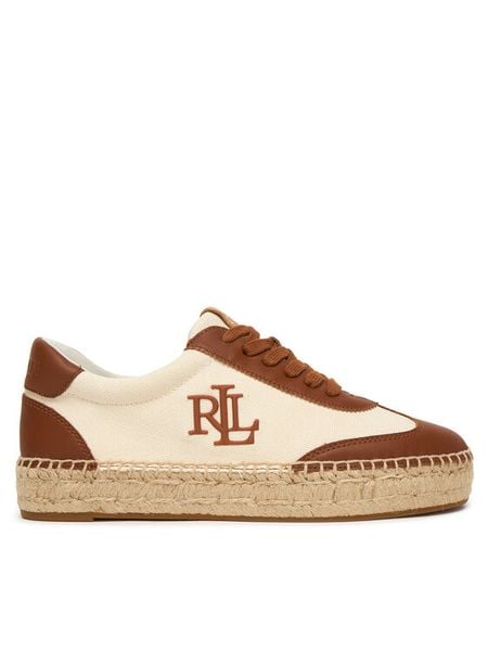 LAUREN RALPH LAUREN Espadryle Luize 802P04428003 Biały. Białe espadryle damskie Lauren Ralph Lauren, bez wzorów, ze skóry, bez obcasa. Za 729.99 zł.