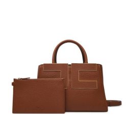 Torebka Elisabetta Franchi. Brązowe torebki klasyczne damskie Elisabetta Franchi, bez wzorów, bez dodatków. Za 1,879.00 zł.