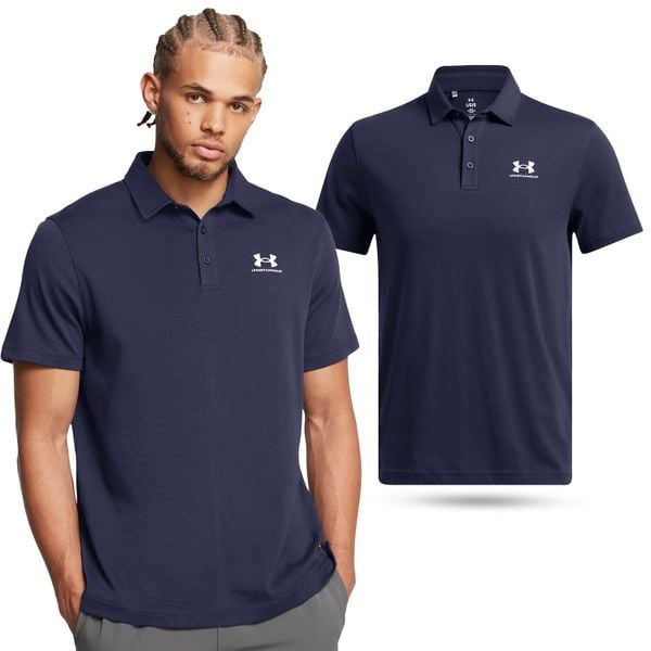 Koszulka polo męska Under Armour UA Icon. Niebieskie koszulki polo męskie Under Armour, m, bez wzorów, bez ramiączek. W wyprzedaży za 137.37 zł.