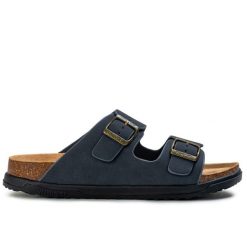 Klapki męskie Wrangler BELVILLE SLIDER MEN LOW. Brązowe klapki i japonki męskie Wrangler, z materiału. Za 139.00 zł.