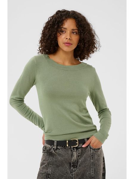 Kaffe Sweter w kolorze zielonym rozmiar: M. Zielone swetry klasyczne damskie Kaffe, m, bez kołnierzyka. Za 109.52 zł.